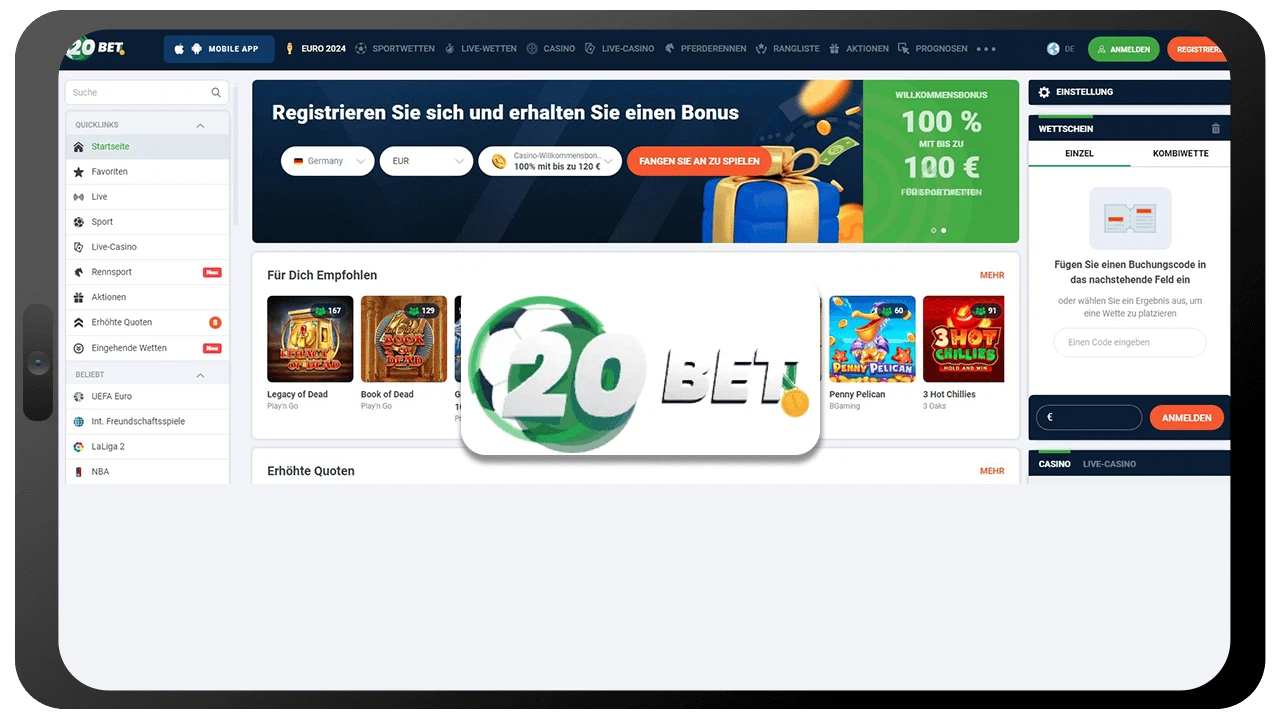 20Bet Plattform